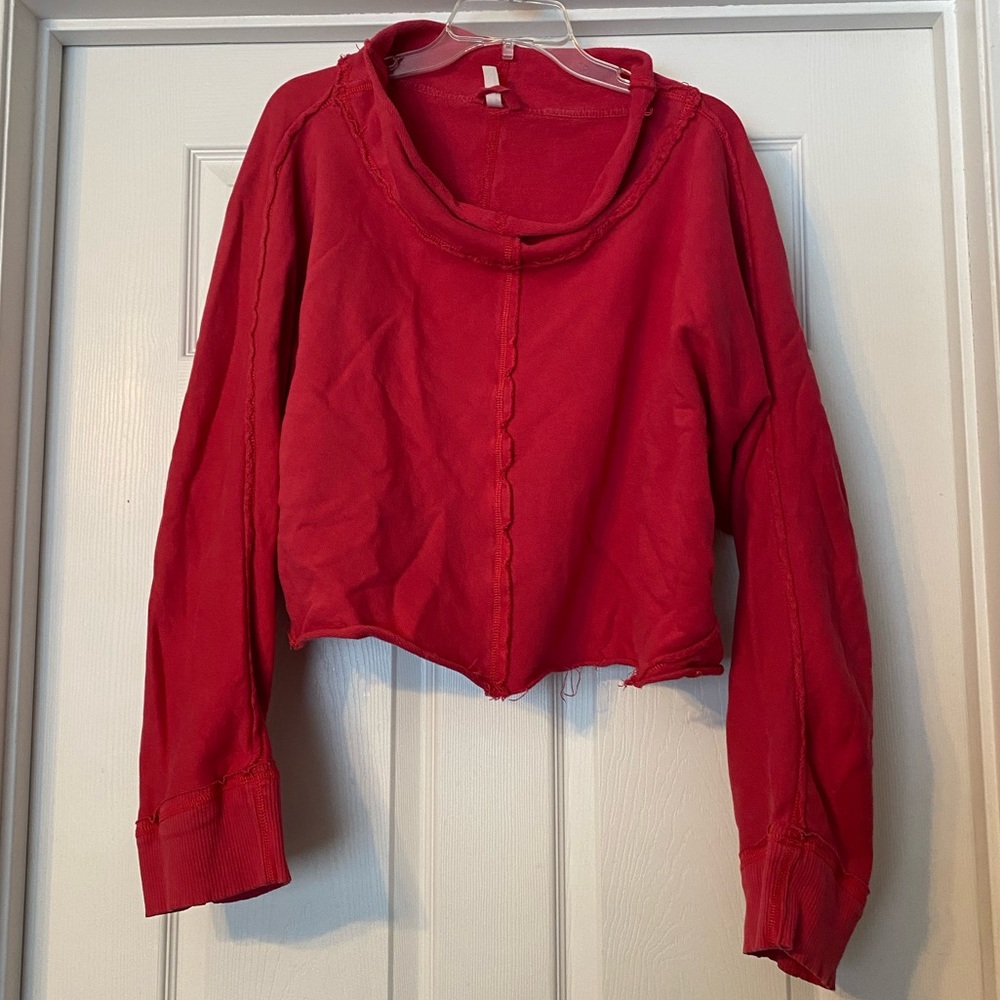 Free People Movement Oversized Crop Sweatshirt in Large